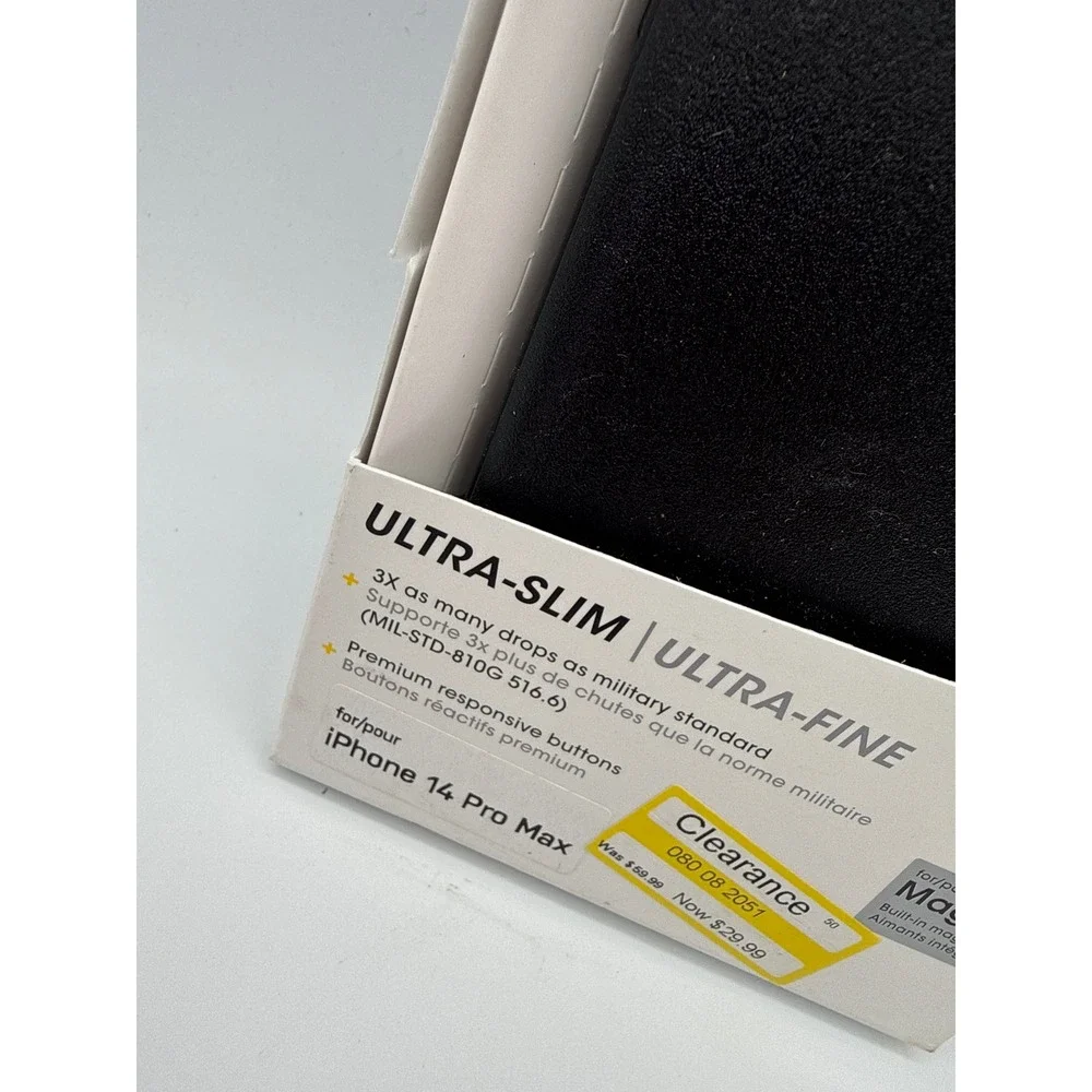OtterBox Symmetry iPhone 14 Pro Max Black New MagSafe Ultra-Slim Case